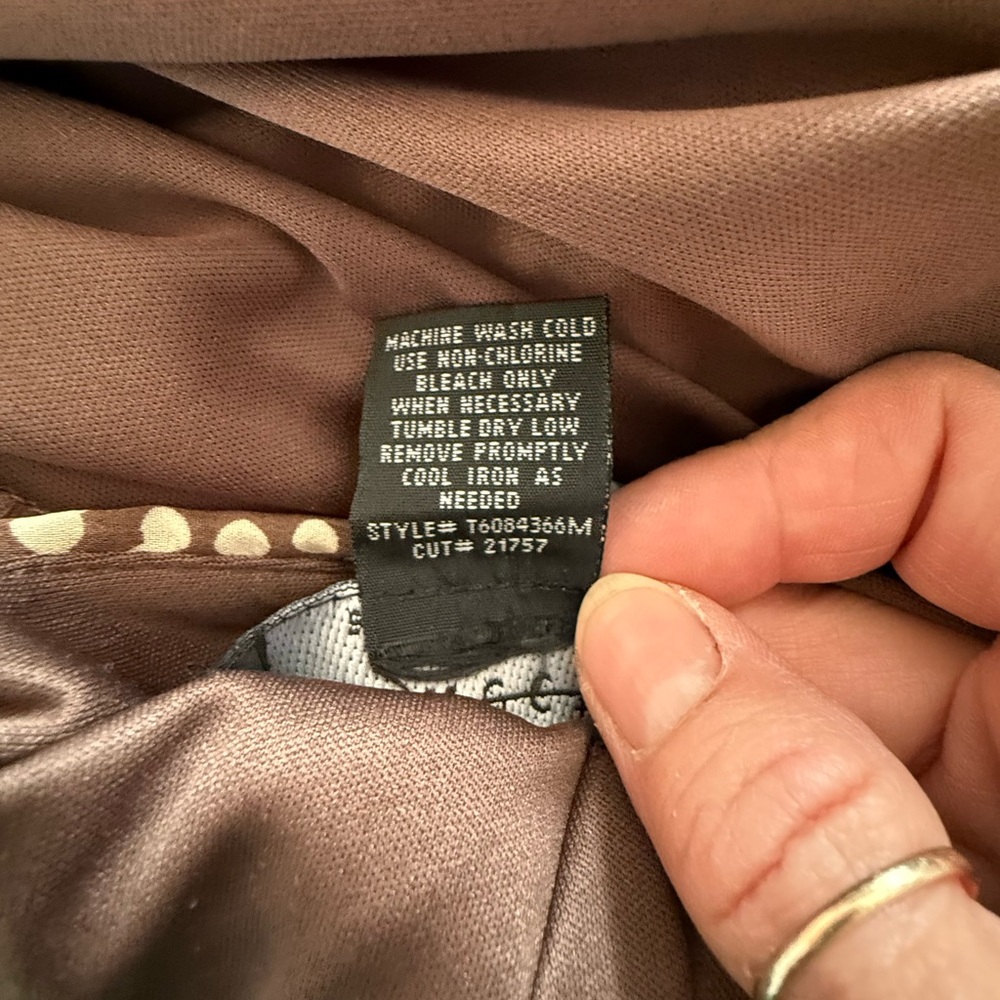 Connected Apparel Tan Patterned Backless Dress - image 7